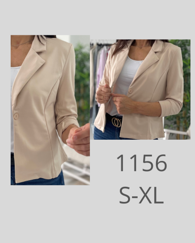 Chaqueta beige de mujer, disponible en tallas S-XL.